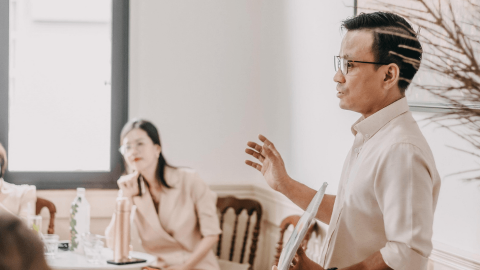 People having a meeting