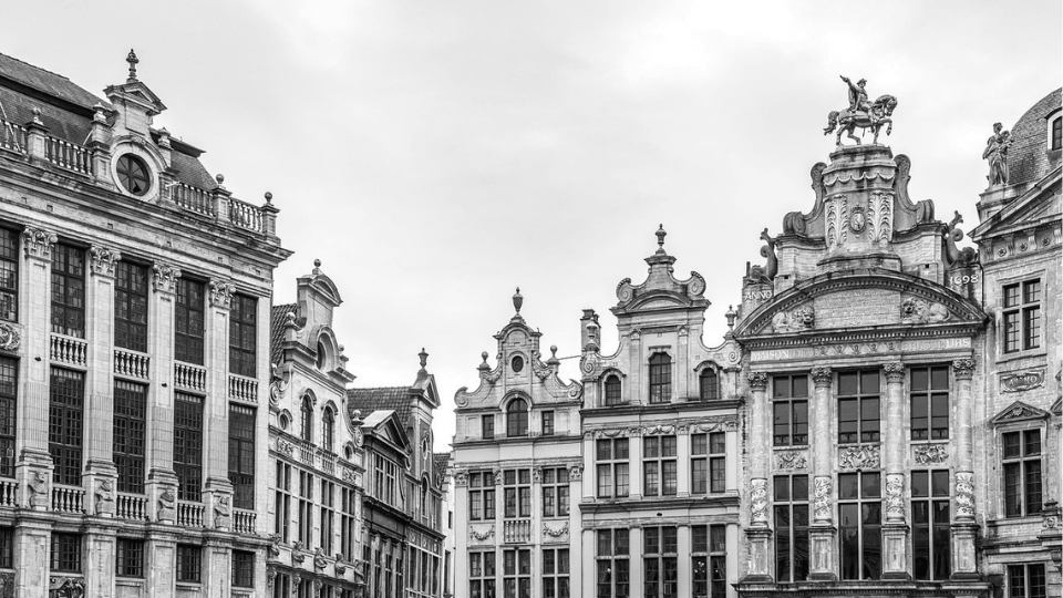 A black and white image for an office